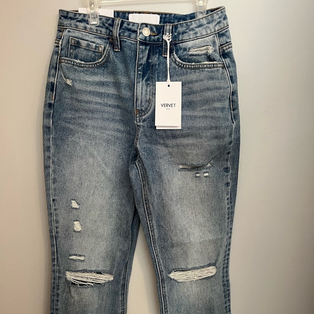 NWT Vervet super high rise straight Jean